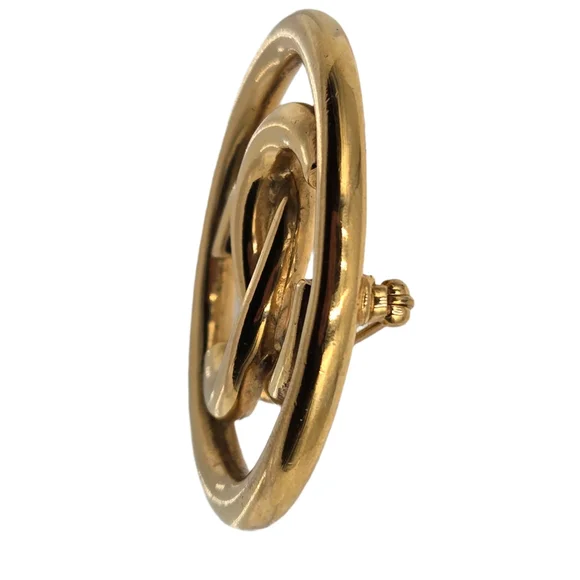 #1 Chanel Coco Mark Gold Interlocking C Brooch - Picture 10 of 15